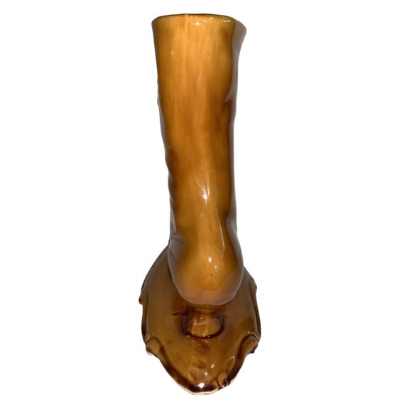 Calif Pottery Victorian Button Up Boot Vase USA No 1224 Vintage - Picture 2 of 6